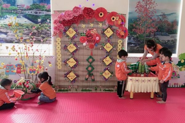 25+ Mẫu trang trí tết mầm non đẹp 58 trang trí tết mầm non