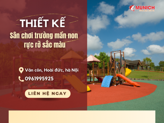 Thiết kế sân chơi trẻ em rực rỡ sắc màu