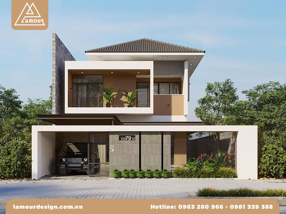 Mặt tiền nhà phố 8m 2 tầng